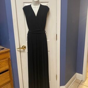 Goodtime USA black v-neck wrap maxi dress size Large